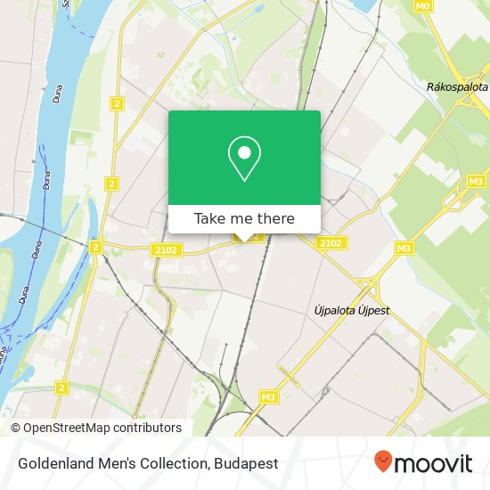 Goldenland Men's Collection, 1042 Budapest map