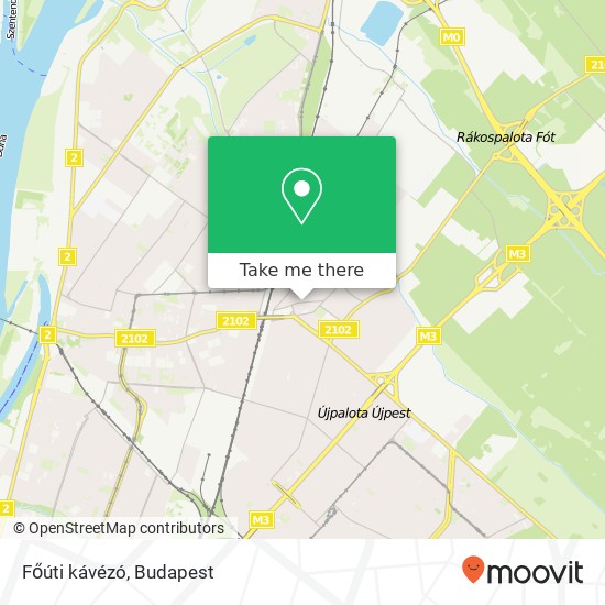 Főúti kávézó, Fô út 1151 Budapest map