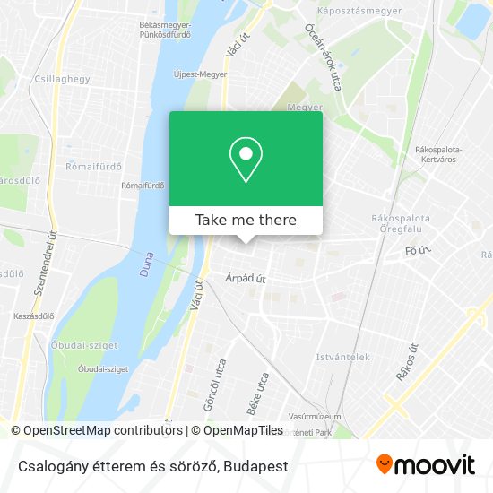 Csalogány étterem és söröző map