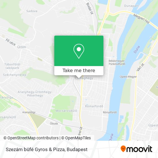 Szezám büfé Gyros & Pizza map