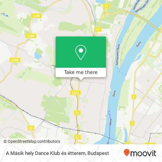 A Másik hely Dance Klub és étterem, Mátyás király út 1039 Budapest map