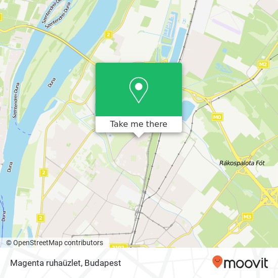 Magenta ruhaüzlet, Kordován tér 1048 Budapest map