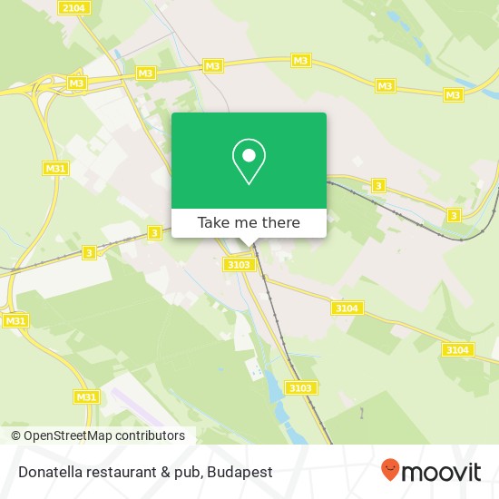 Donatella restaurant & pub, 2100 Gödöllô map