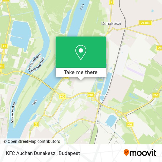 KFC Auchan Dunakeszi map