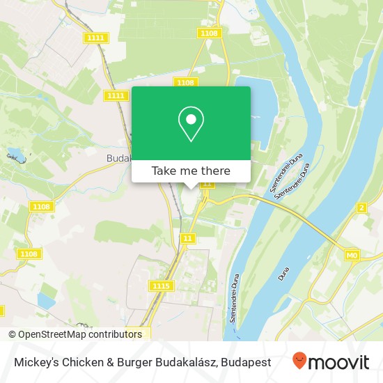 Mickey's Chicken & Burger Budakalász, Omszk park 1 2011 Budakalász map