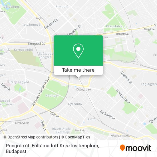 Pongrác úti Föltámadott Krisztus templom map
