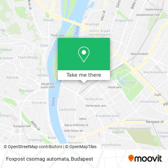 Foxpost csomag automata map