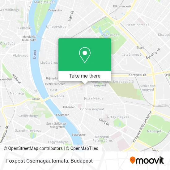 Foxpost Csomagautomata map