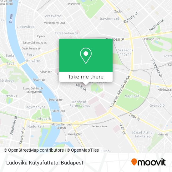 Ludovika Kutyafuttató map