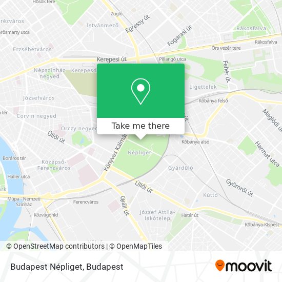 Budapest Népliget map