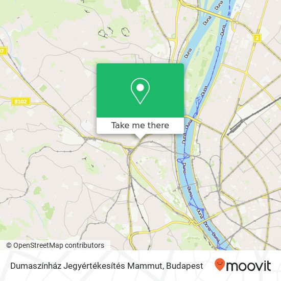 Dumaszínház Jegyértékesítés Mammut map