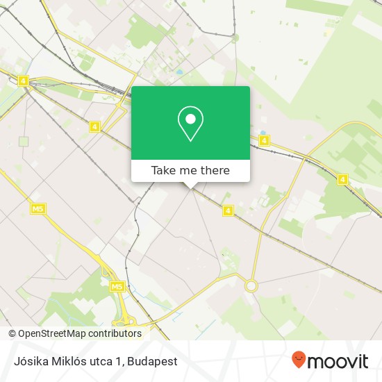 Jósika Miklós utca 1 map