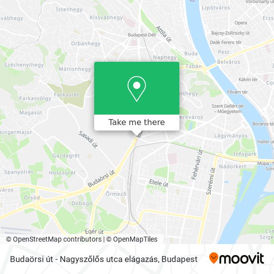 Budaörsi út - Nagyszőlős utca elágazás map