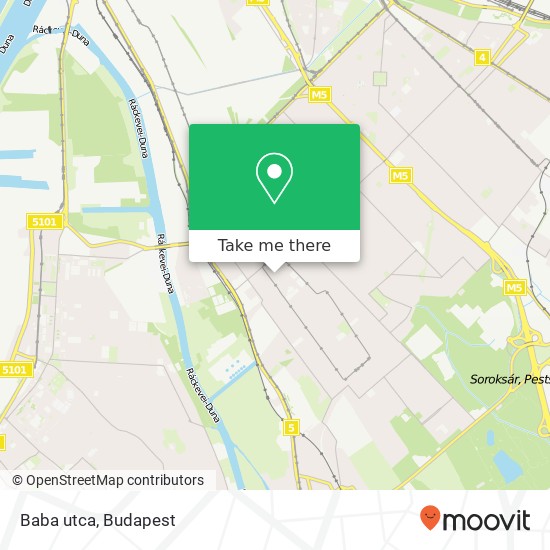 Baba utca map