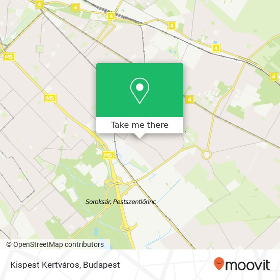 Kispest Kertváros map