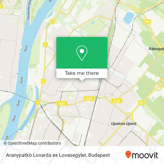 Aranypatkò Lovarda ès Lovasegylet map