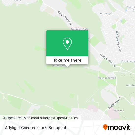 Adyliget Cserkészpark map