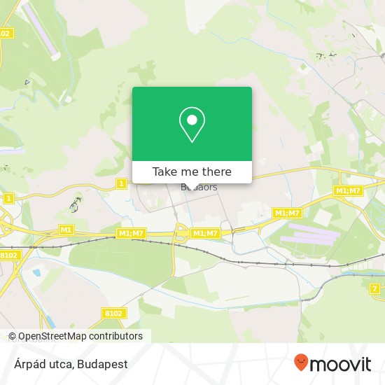 Árpád utca map
