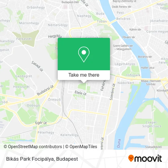 Bikás Park Focipálya map