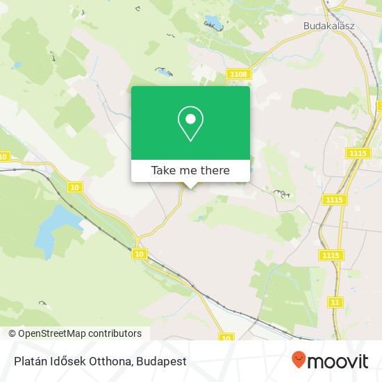 Platán Idősek Otthona map