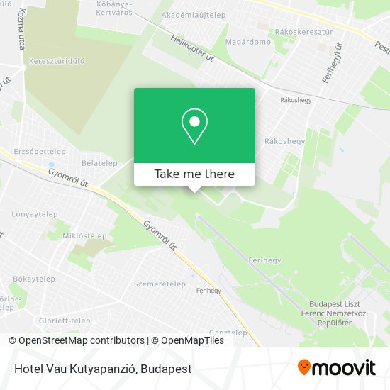 Hotel Vau Kutyapanzió map