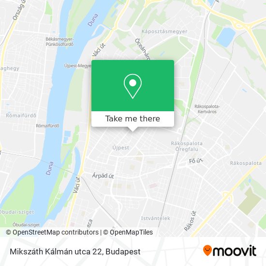 Mikszáth Kálmán utca 22 map