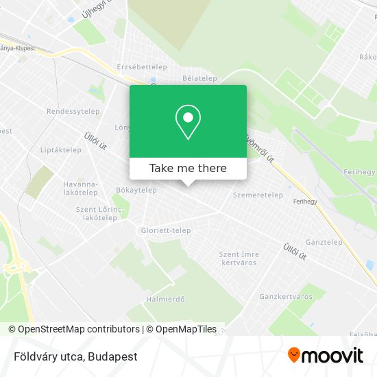 Földváry utca map