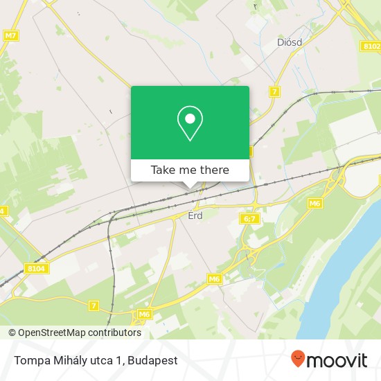 Tompa Mihály utca 1 map