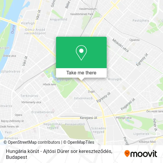 Hungária körút - Ajtósi Dürer sor kereszteződés map