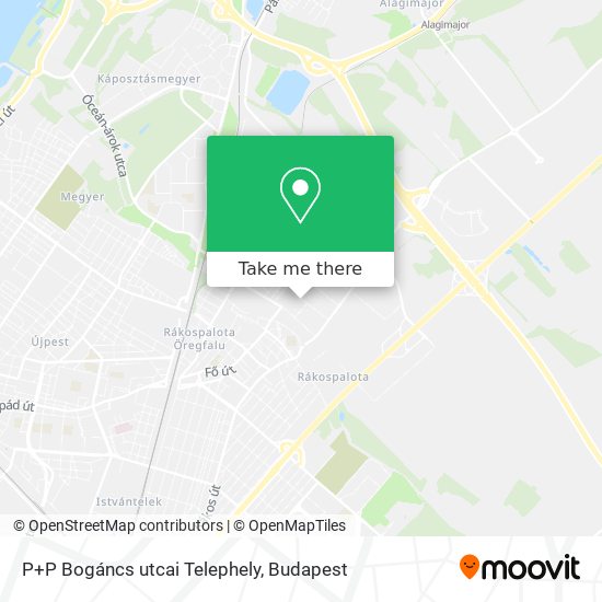 P+P Bogáncs utcai Telephely map