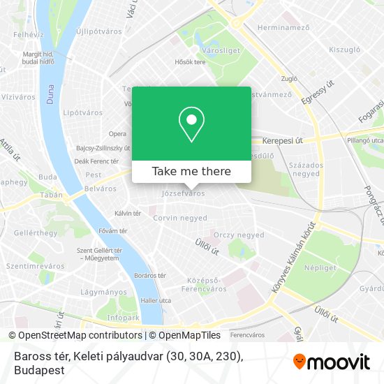 Baross tér, Keleti pályaudvar (30, 30A, 230) map
