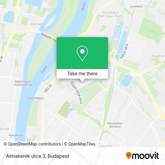 Almakerék utca 3 map