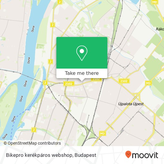 Bikepro kerékpáros webshop map