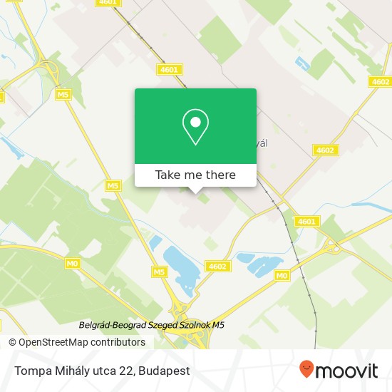 Tompa Mihály utca 22 map