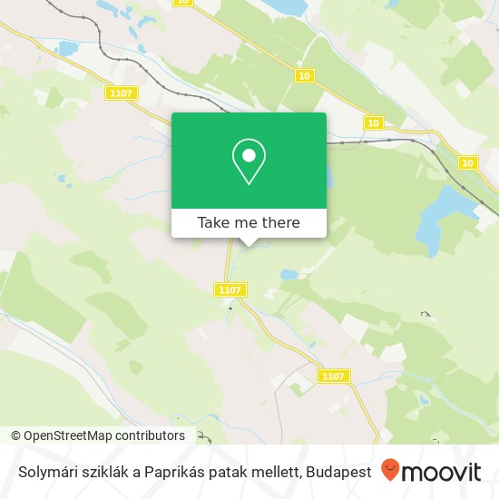 Solymári sziklák a Paprikás patak mellett map