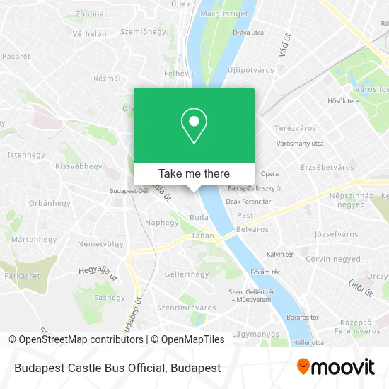 Budapest Castle Bus Official map