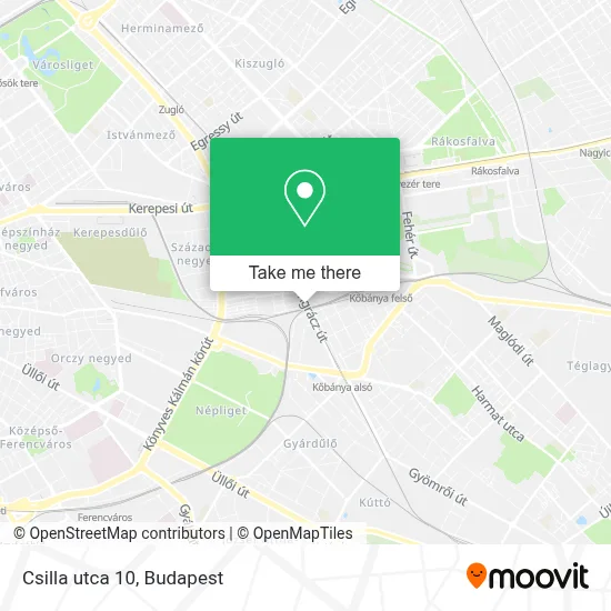 Csilla utca 10 map