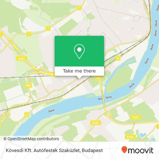 Kövesdi Kft. Autófesték Szaküzlet map