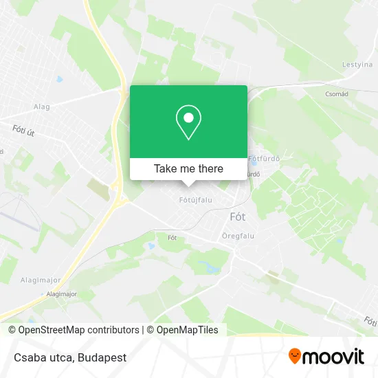 Csaba utca map
