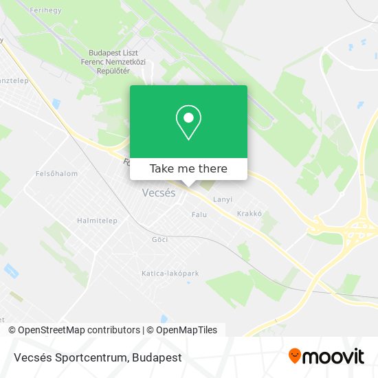 Vecsés Sportcentrum map