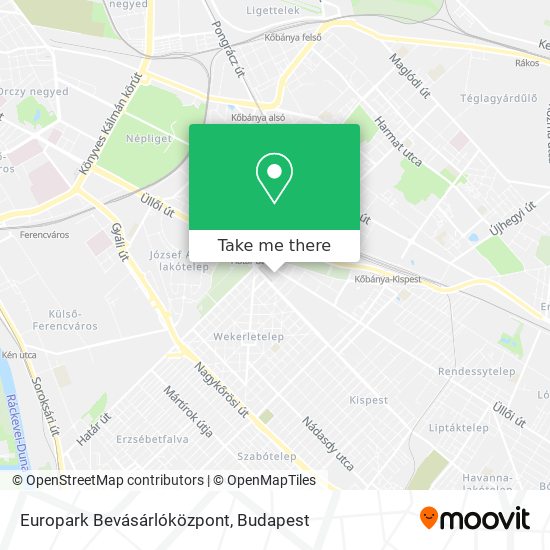 Europark Bevásárlóközpont map