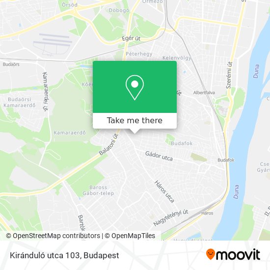 Kiránduló utca 103 map