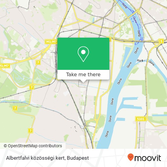 Albertfalvi közösségi kert map