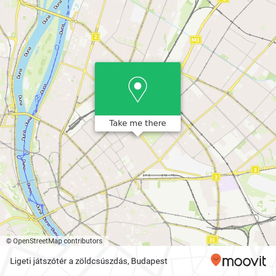 Ligeti játszótér a zöldcsúszdás map