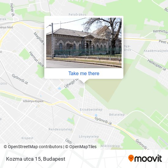 Kozma utca 15 map
