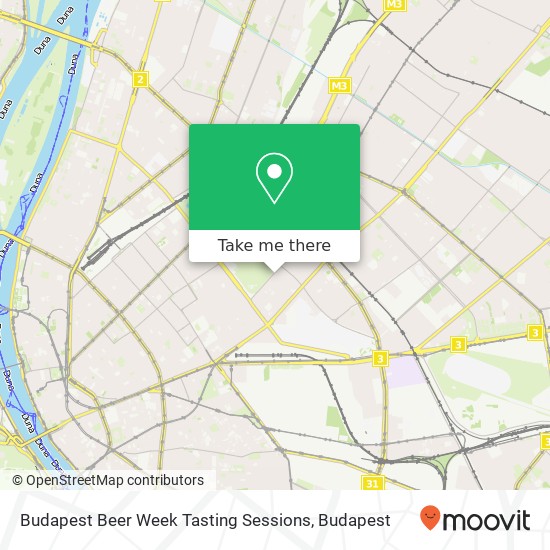 Budapest Beer Week Tasting Sessions map