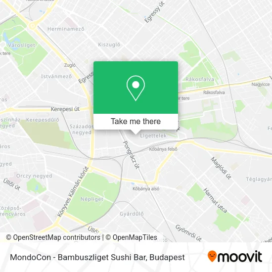 MondoCon - Bambuszliget Sushi Bar map