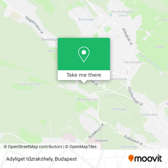 Adyliget tűzrakóhely map