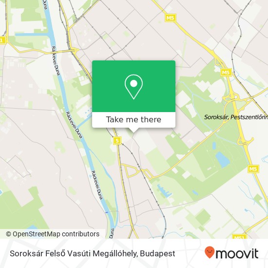 Soroksár Felső Vasúti Megállóhely map