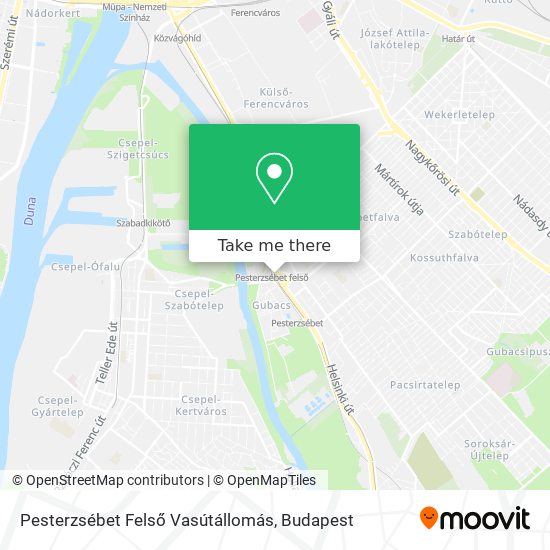 Pesterzsébet Felső Vasútállomás map